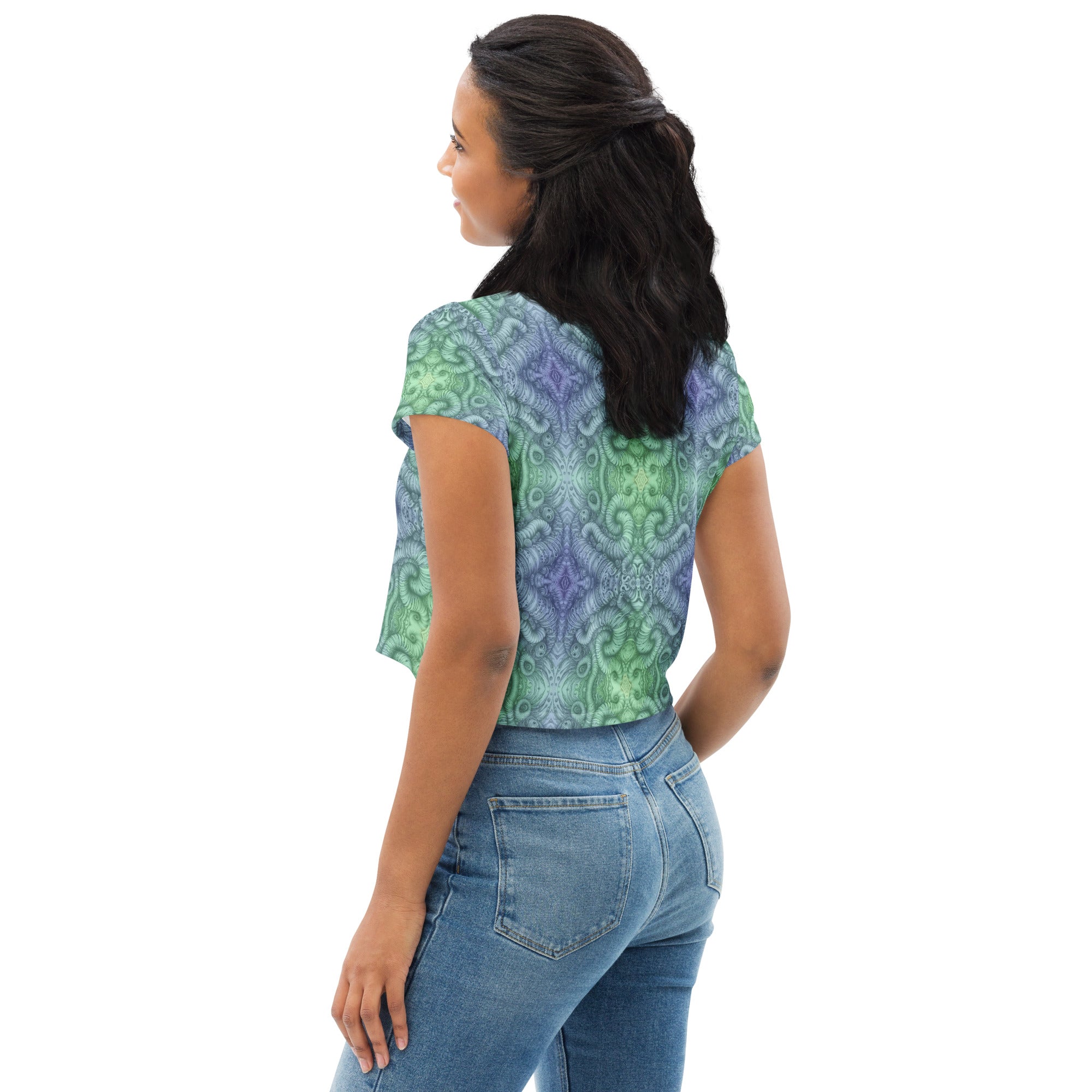 Wobz Realm All-Over Print Crop Tee